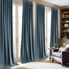 image:imageNICETOWN Lavender Purple Velvet Curtains 84 inch Long for Girls Bedroom Room Darkening Drapes Soft Privacy Protection Window Treatments for Hall 2 Pieces 52 WideSlate Blue