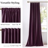 image:imageNICETOWN Lavender Purple Velvet Curtains 84 inch Long for Girls Bedroom Room Darkening Drapes Soft Privacy Protection Window Treatments for Hall 2 Pieces 52 WideDark Purple