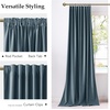 image:imageNICETOWN Lavender Purple Velvet Curtains 84 inch Long for Girls Bedroom Room Darkening Drapes Soft Privacy Protection Window Treatments for Hall 2 Pieces 52 WideSlate Blue