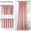 image:imageNICETOWN Lavender Purple Velvet Curtains 84 inch Long for Girls Bedroom Room Darkening Drapes Soft Privacy Protection Window Treatments for Hall 2 Pieces 52 WideBlush Pink