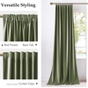 image:imageNICETOWN Lavender Purple Velvet Curtains 84 inch Long for Girls Bedroom Room Darkening Drapes Soft Privacy Protection Window Treatments for Hall 2 Pieces 52 WideSage Green