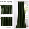 image:imageNICETOWN Lavender Purple Velvet Curtains 84 inch Long for Girls Bedroom Room Darkening Drapes Soft Privacy Protection Window Treatments for Hall 2 Pieces 52 WideOlive Green
