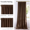 image:imageNICETOWN Lavender Purple Velvet Curtains 84 inch Long for Girls Bedroom Room Darkening Drapes Soft Privacy Protection Window Treatments for Hall 2 Pieces 52 WideBrown