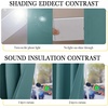 image:imageNICETOWN Snow White Cold Reducing Blackout Curtains 84 Long Full Light Blocking Drapes with Liner Thermal Insulated Draperies for Hall Villa 2 Pieces 42 Wide Each Panel Pure Snow WhiteCyan Green