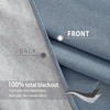 image:imageNICETOWN Snow White Cold Reducing Blackout Curtains 84 Long Full Light Blocking Drapes with Liner Thermal Insulated Draperies for Hall Villa 2 Pieces 42 Wide Each Panel Pure Snow WhiteStone Blue