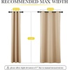 image:imageNICETOWN Snow White Cold Reducing Blackout Curtains 84 Long Full Light Blocking Drapes with Liner Thermal Insulated Draperies for Hall Villa 2 Pieces 42 Wide Each Panel Pure Snow WhiteWarm Beige