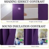 image:imageNICETOWN Snow White Cold Reducing Blackout Curtains 84 Long Full Light Blocking Drapes with Liner Thermal Insulated Draperies for Hall Villa 2 Pieces 42 Wide Each Panel Pure Snow WhitePurple
