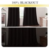 image:imageNICETOWN Snow White Cold Reducing Blackout Curtains 84 Long Full Light Blocking Drapes with Liner Thermal Insulated Draperies for Hall Villa 2 Pieces 42 Wide Each Panel Pure Snow WhiteCoffee Brown