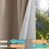 image:imageNICETOWN Snow White Cold Reducing Blackout Curtains 84 Long Full Light Blocking Drapes with Liner Thermal Insulated Draperies for Hall Villa 2 Pieces 42 Wide Each Panel Pure Snow WhiteLinen