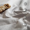 image:imageNICETOWN Snow White Cold Reducing Blackout Curtains 84 Long Full Light Blocking Drapes with Liner Thermal Insulated Draperies for Hall Villa 2 Pieces 42 Wide Each Panel Pure Snow WhiteLight Grey
