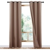 image:imageNICETOWN Snow White Cold Reducing Blackout Curtains 84 Long Full Light Blocking Drapes with Liner Thermal Insulated Draperies for Hall Villa 2 Pieces 42 Wide Each Panel Pure Snow WhiteTan