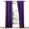 image:imageNICETOWN Snow White Cold Reducing Blackout Curtains 84 Long Full Light Blocking Drapes with Liner Thermal Insulated Draperies for Hall Villa 2 Pieces 42 Wide Each Panel Pure Snow WhitePurple