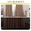 image:imageNICETOWN Snow White Cold Reducing Blackout Curtains 84 Long Full Light Blocking Drapes with Liner Thermal Insulated Draperies for Hall Villa 2 Pieces 42 Wide Each Panel Pure Snow WhiteTan
