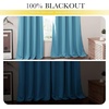 image:imageNICETOWN Snow White Cold Reducing Blackout Curtains 84 Long Full Light Blocking Drapes with Liner Thermal Insulated Draperies for Hall Villa 2 Pieces 42 Wide Each Panel Pure Snow WhiteBlue