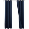 image:imageNICETOWN Snow White Cold Reducing Blackout Curtains 84 Long Full Light Blocking Drapes with Liner Thermal Insulated Draperies for Hall Villa 2 Pieces 42 Wide Each Panel Pure Snow WhiteNavy