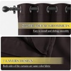 image:imageNICETOWN Snow White Cold Reducing Blackout Curtains 84 Long Full Light Blocking Drapes with Liner Thermal Insulated Draperies for Hall Villa 2 Pieces 42 Wide Each Panel Pure Snow WhiteCoffee Brown