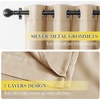 image:imageNICETOWN Snow White Cold Reducing Blackout Curtains 84 Long Full Light Blocking Drapes with Liner Thermal Insulated Draperies for Hall Villa 2 Pieces 42 Wide Each Panel Pure Snow WhiteWarm Beige