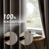 image:imageNICETOWN Snow White Cold Reducing Blackout Curtains 84 Long Full Light Blocking Drapes with Liner Thermal Insulated Draperies for Hall Villa 2 Pieces 42 Wide Each Panel Pure Snow WhiteNatural