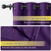 image:imageNICETOWN Snow White Cold Reducing Blackout Curtains 84 Long Full Light Blocking Drapes with Liner Thermal Insulated Draperies for Hall Villa 2 Pieces 42 Wide Each Panel Pure Snow WhitePurple