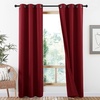 image:imageNICETOWN Snow White Cold Reducing Blackout Curtains 84 Long Full Light Blocking Drapes with Liner Thermal Insulated Draperies for Hall Villa 2 Pieces 42 Wide Each Panel Pure Snow WhiteRed