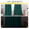 image:imageNICETOWN Snow White Cold Reducing Blackout Curtains 84 Long Full Light Blocking Drapes with Liner Thermal Insulated Draperies for Hall Villa 2 Pieces 42 Wide Each Panel Pure Snow WhiteEmerald Green