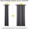 image:imageNICETOWN Snow White Cold Reducing Blackout Curtains 84 Long Full Light Blocking Drapes with Liner Thermal Insulated Draperies for Hall Villa 2 Pieces 42 Wide Each Panel Pure Snow WhiteDark Grey