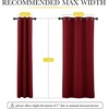 image:imageNICETOWN Snow White Cold Reducing Blackout Curtains 84 Long Full Light Blocking Drapes with Liner Thermal Insulated Draperies for Hall Villa 2 Pieces 42 Wide Each Panel Pure Snow WhiteRed