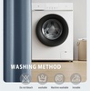 image:imageNICETOWN Snow White Cold Reducing Blackout Curtains 84 Long Full Light Blocking Drapes with Liner Thermal Insulated Draperies for Hall Villa 2 Pieces 42 Wide Each Panel Pure Snow WhiteStone Blue