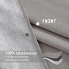 image:imageNICETOWN Snow White Cold Reducing Blackout Curtains 84 Long Full Light Blocking Drapes with Liner Thermal Insulated Draperies for Hall Villa 2 Pieces 42 Wide Each Panel Pure Snow WhiteLight Grey