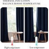 image:imageNICETOWN Snow White Cold Reducing Blackout Curtains 84 Long Full Light Blocking Drapes with Liner Thermal Insulated Draperies for Hall Villa 2 Pieces 42 Wide Each Panel Pure Snow WhiteNavy