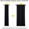 image:imageNICETOWN Snow White Cold Reducing Blackout Curtains 84 Long Full Light Blocking Drapes with Liner Thermal Insulated Draperies for Hall Villa 2 Pieces 42 Wide Each Panel Pure Snow WhiteJet Black