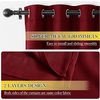 image:imageNICETOWN Snow White Cold Reducing Blackout Curtains 84 Long Full Light Blocking Drapes with Liner Thermal Insulated Draperies for Hall Villa 2 Pieces 42 Wide Each Panel Pure Snow WhiteRed