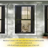 image:imageNICETOWN Snow White Cold Reducing Blackout Curtains 84 Long Full Light Blocking Drapes with Liner Thermal Insulated Draperies for Hall Villa 2 Pieces 42 Wide Each Panel Pure Snow WhiteJet Black