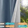 image:imageNICETOWN Snow White Cold Reducing Blackout Curtains 84 Long Full Light Blocking Drapes with Liner Thermal Insulated Draperies for Hall Villa 2 Pieces 42 Wide Each Panel Pure Snow WhiteStone Blue
