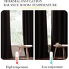 image:imageNICETOWN Snow White Cold Reducing Blackout Curtains 84 Long Full Light Blocking Drapes with Liner Thermal Insulated Draperies for Hall Villa 2 Pieces 42 Wide Each Panel Pure Snow WhiteCoffee Brown