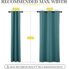 image:imageNICETOWN Snow White Cold Reducing Blackout Curtains 84 Long Full Light Blocking Drapes with Liner Thermal Insulated Draperies for Hall Villa 2 Pieces 42 Wide Each Panel Pure Snow WhiteCyan Green