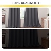 image:imageNICETOWN Snow White Cold Reducing Blackout Curtains 84 Long Full Light Blocking Drapes with Liner Thermal Insulated Draperies for Hall Villa 2 Pieces 42 Wide Each Panel Pure Snow WhiteDark Grey