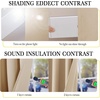 image:imageNICETOWN Snow White Cold Reducing Blackout Curtains 84 Long Full Light Blocking Drapes with Liner Thermal Insulated Draperies for Hall Villa 2 Pieces 42 Wide Each Panel Pure Snow WhiteWarm Beige
