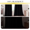 image:imageNICETOWN Snow White Cold Reducing Blackout Curtains 84 Long Full Light Blocking Drapes with Liner Thermal Insulated Draperies for Hall Villa 2 Pieces 42 Wide Each Panel Pure Snow WhiteJet Black