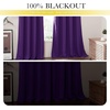 image:imageNICETOWN Snow White Cold Reducing Blackout Curtains 84 Long Full Light Blocking Drapes with Liner Thermal Insulated Draperies for Hall Villa 2 Pieces 42 Wide Each Panel Pure Snow WhitePurple