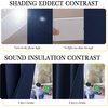 image:imageNICETOWN Snow White Cold Reducing Blackout Curtains 84 Long Full Light Blocking Drapes with Liner Thermal Insulated Draperies for Hall Villa 2 Pieces 42 Wide Each Panel Pure Snow WhiteNavy