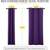 image:imageNICETOWN Snow White Cold Reducing Blackout Curtains 84 Long Full Light Blocking Drapes with Liner Thermal Insulated Draperies for Hall Villa 2 Pieces 42 Wide Each Panel Pure Snow WhitePurple