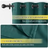 image:imageNICETOWN Snow White Cold Reducing Blackout Curtains 84 Long Full Light Blocking Drapes with Liner Thermal Insulated Draperies for Hall Villa 2 Pieces 42 Wide Each Panel Pure Snow WhiteEmerald Green
