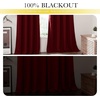 image:imageNICETOWN Snow White Cold Reducing Blackout Curtains 84 Long Full Light Blocking Drapes with Liner Thermal Insulated Draperies for Hall Villa 2 Pieces 42 Wide Each Panel Pure Snow WhiteRed