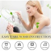image:imageNICETOWN Snow White Cold Reducing Blackout Curtains 84 Long Full Light Blocking Drapes with Liner Thermal Insulated Draperies for Hall Villa 2 Pieces 42 Wide Each Panel Pure Snow WhiteEmerald Green