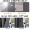 image:imageNICETOWN Snow White Cold Reducing Blackout Curtains 84 Long Full Light Blocking Drapes with Liner Thermal Insulated Draperies for Hall Villa 2 Pieces 42 Wide Each Panel Pure Snow WhiteDark Grey