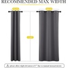 image:imageNICETOWN Snow White Cold Reducing Blackout Curtains 84 Long Full Light Blocking Drapes with Liner Thermal Insulated Draperies for Hall Villa 2 Pieces 42 Wide Each Panel Pure Snow WhiteDark Grey