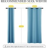 image:imageNICETOWN Snow White Cold Reducing Blackout Curtains 84 Long Full Light Blocking Drapes with Liner Thermal Insulated Draperies for Hall Villa 2 Pieces 42 Wide Each Panel Pure Snow WhiteBlue