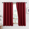 image:imageNICETOWN Snow White Cold Reducing Blackout Curtains 84 Long Full Light Blocking Drapes with Liner Thermal Insulated Draperies for Hall Villa 2 Pieces 42 Wide Each Panel Pure Snow WhiteRed