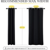image:imageNICETOWN Snow White Cold Reducing Blackout Curtains 84 Long Full Light Blocking Drapes with Liner Thermal Insulated Draperies for Hall Villa 2 Pieces 42 Wide Each Panel Pure Snow WhiteJet Black